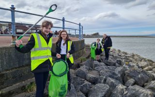 MBP schools beach clean 2024