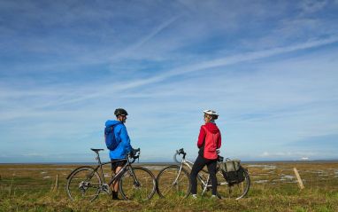 Cyclists at Pilling coast Wildey Media