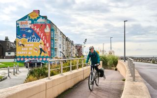 Cyclist at Morecambe Wildey Media