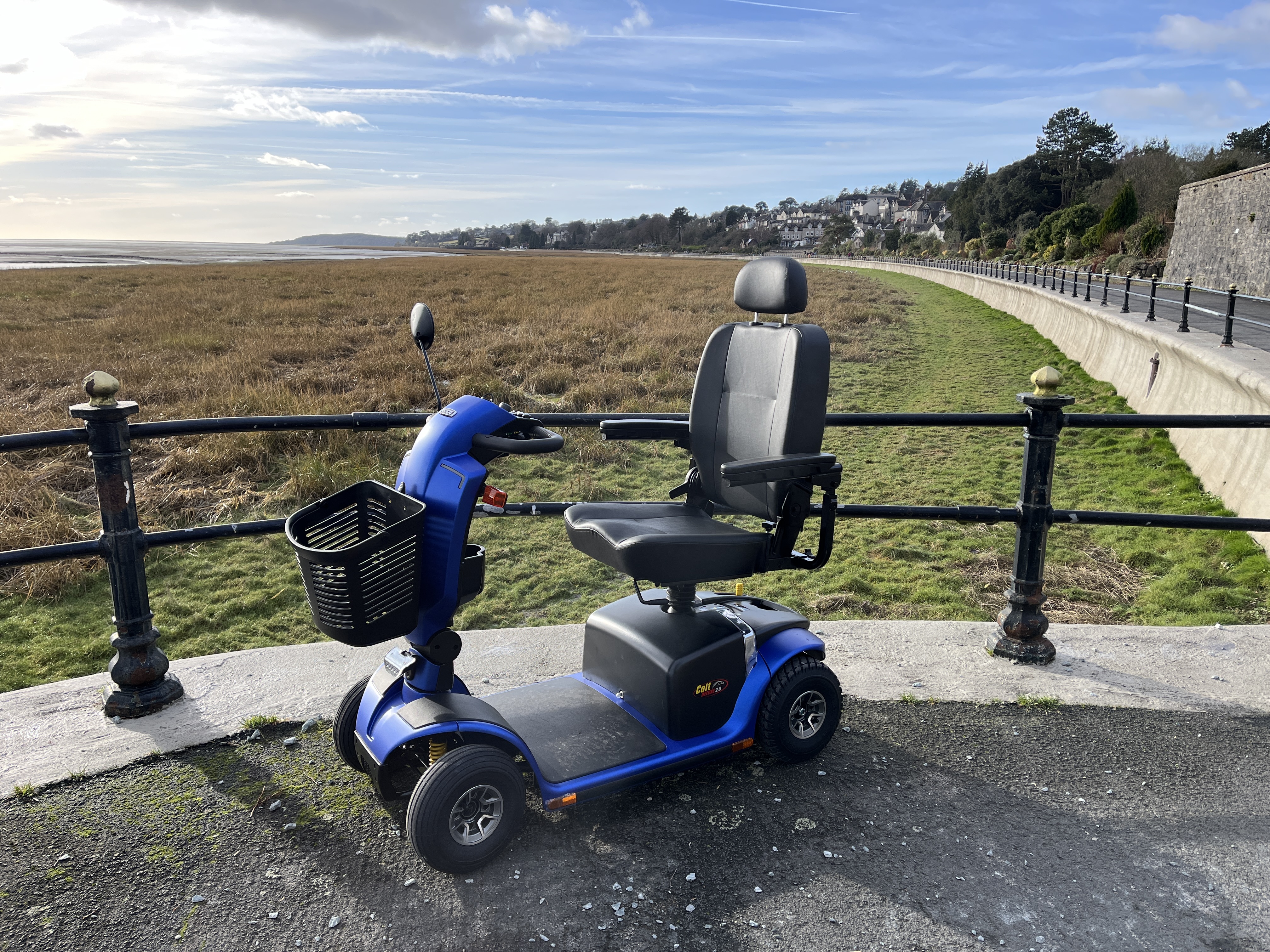 Mobility scooter at Grange over Sands Promenade